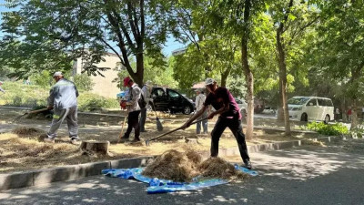 "Таза Қазақстан": Шымкенттегі Бадам өзенінің жағалауы күл-қоқыстан тазартылды